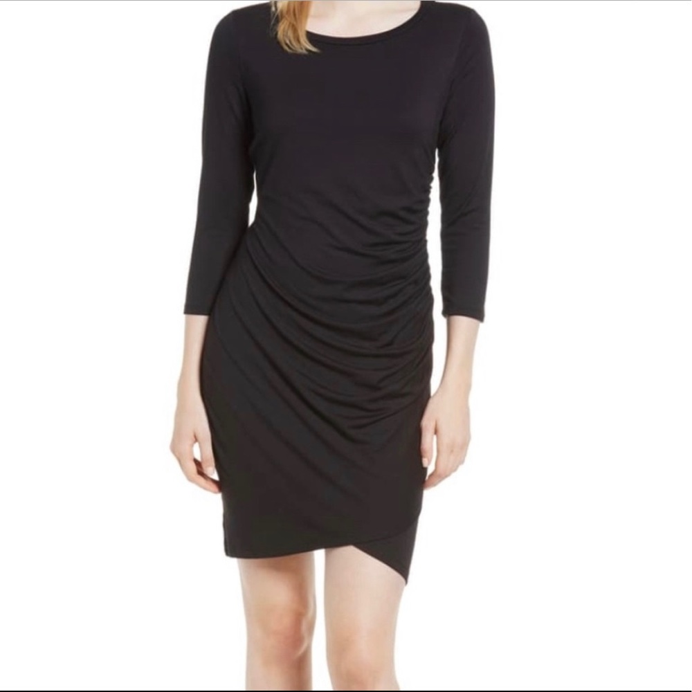 Gibson Living in Yellow Black dress Large - NWT